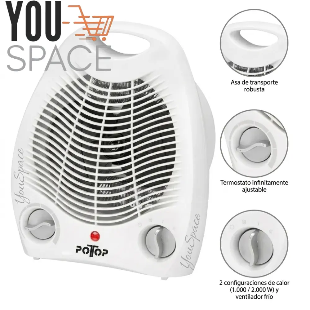 calefactor termo ventilador 2000w blanco calefactor termo ventilador 2000w blanco