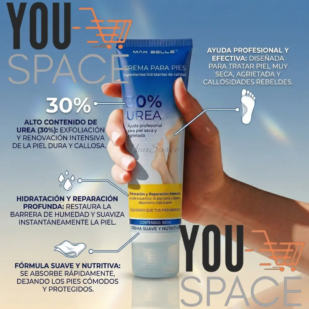 crema para pies urea 30% max belle crema para pies urea 30% max belle