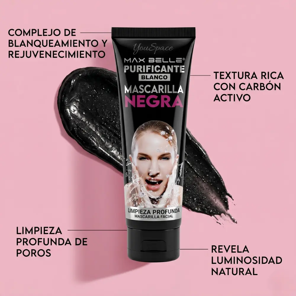 mascarilla negra purificante blanco max belle 130ml mascarilla negra purificante blanco max belle 130ml