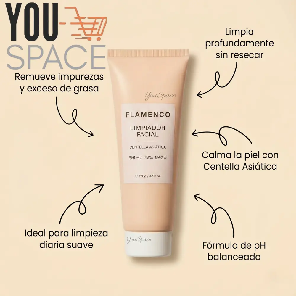limpiador facial de centella asiatica flamenco 120g limpiador facial de centella asiatica flamenco 120g