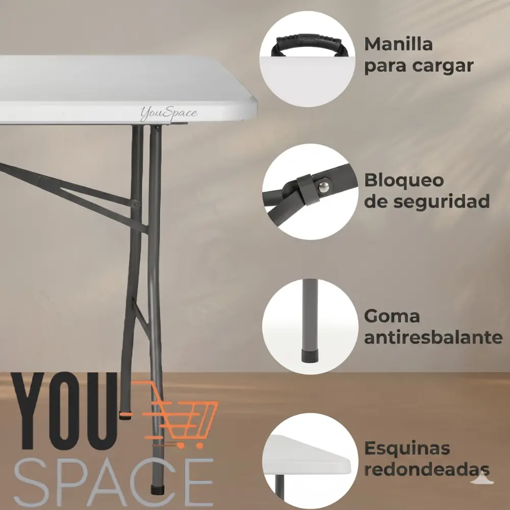 mesa plegable tipo maleta 180cm mesa plegable tipo maleta 180cm