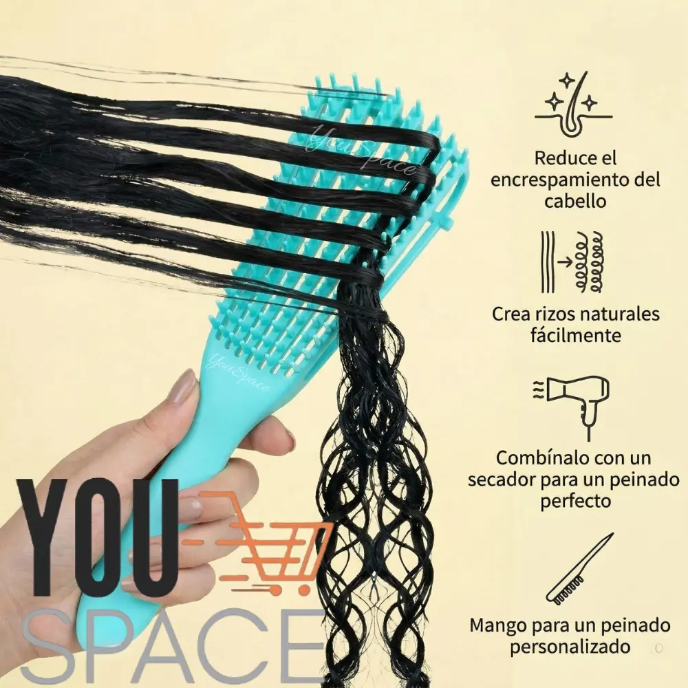 cepillo desenredante y flexible para rizos cepillo desenredante y flexible para rizos