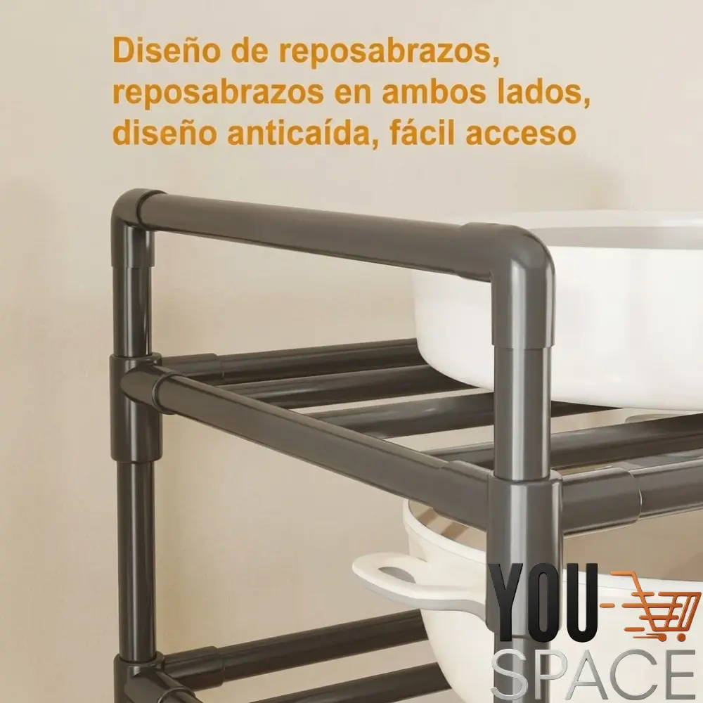 rack organizador tubular con ruedas 4 niveles rack organizador tubular con ruedas 4 niveles