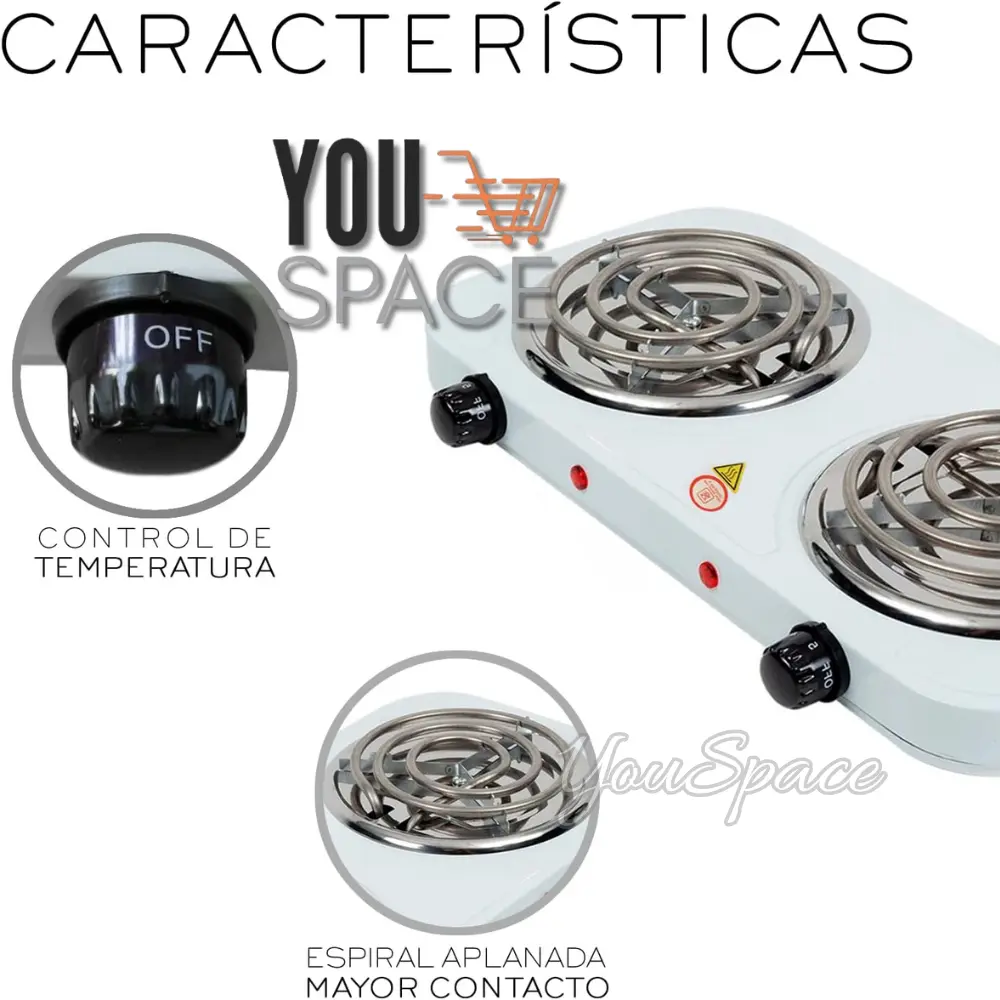 cocina electrica encimera de 2 platos espiral 2000 watts cocina electrica encimera de 2 platos espiral 2000 watts