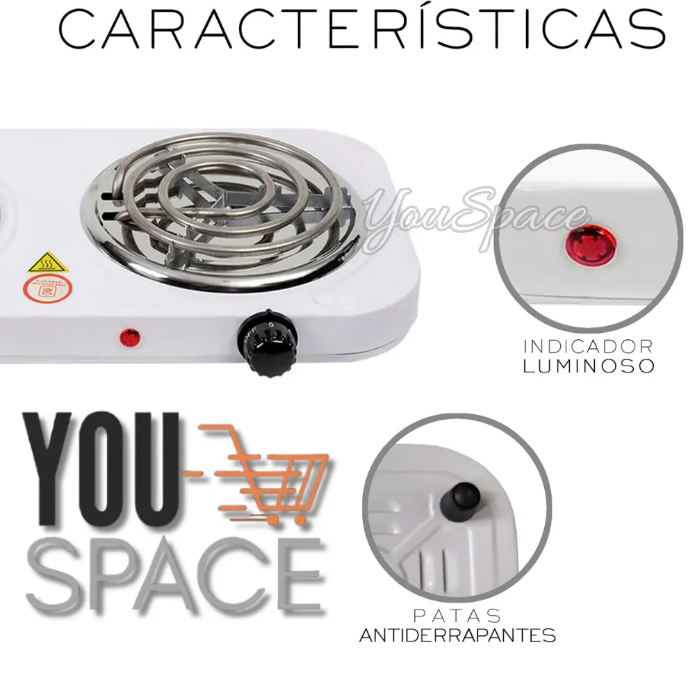 cocina electrica encimera de 2 platos espiral 2000 watts cocina electrica encimera de 2 platos espiral 2000 watts