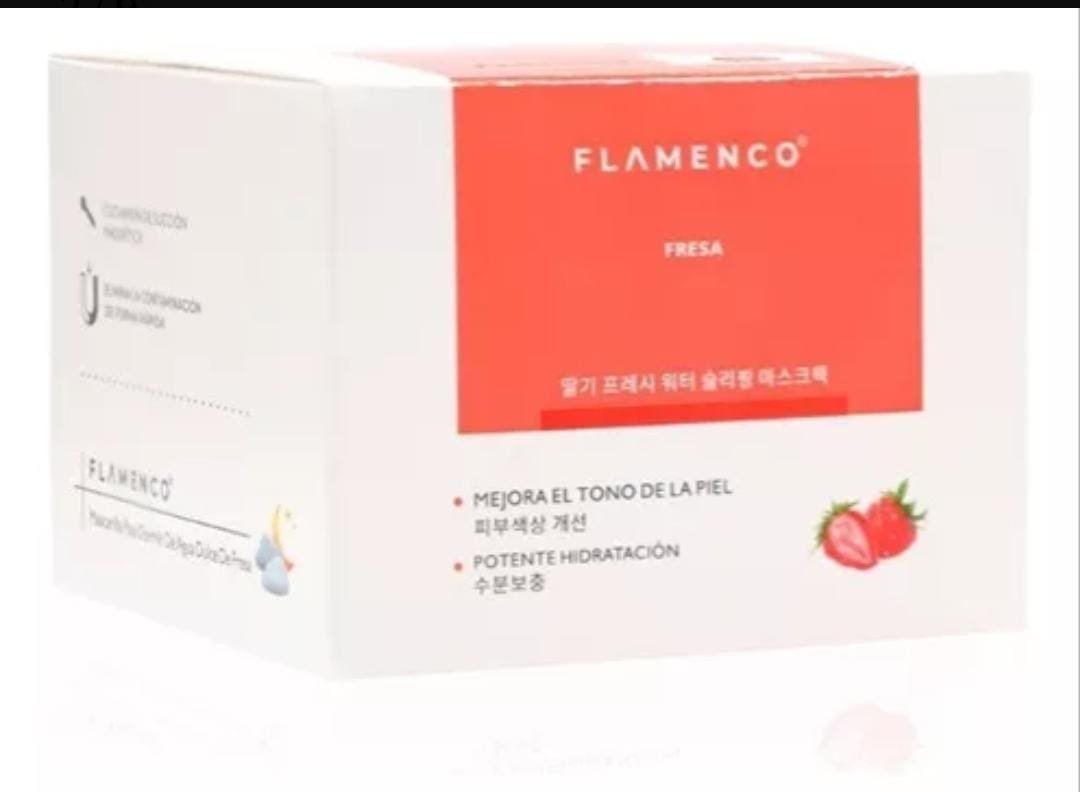 mascarilla facial en gel para la noche de palta y frutilla flamenco mascarilla facial en gel para la noche de palta y frutilla flamenco