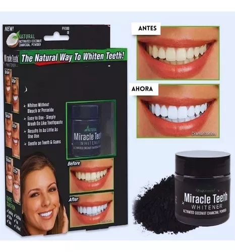 blanqueador dental pasta natural carbon miracle teeth 20grs blanqueador dental pasta natural carbon miracle teeth 20grs