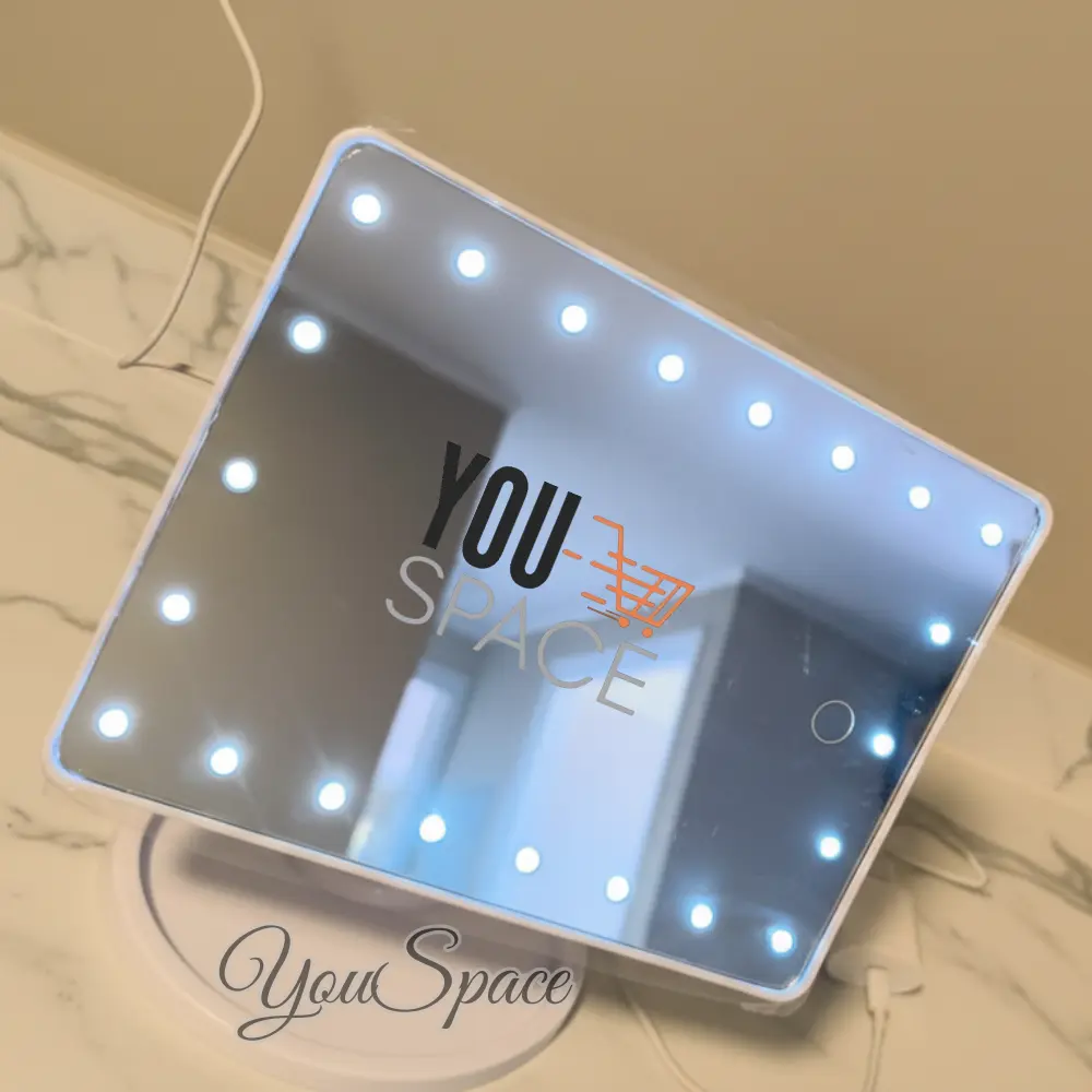 espejo led giratorio con soporte para maquillaje espejo led giratorio con soporte para maquillaje