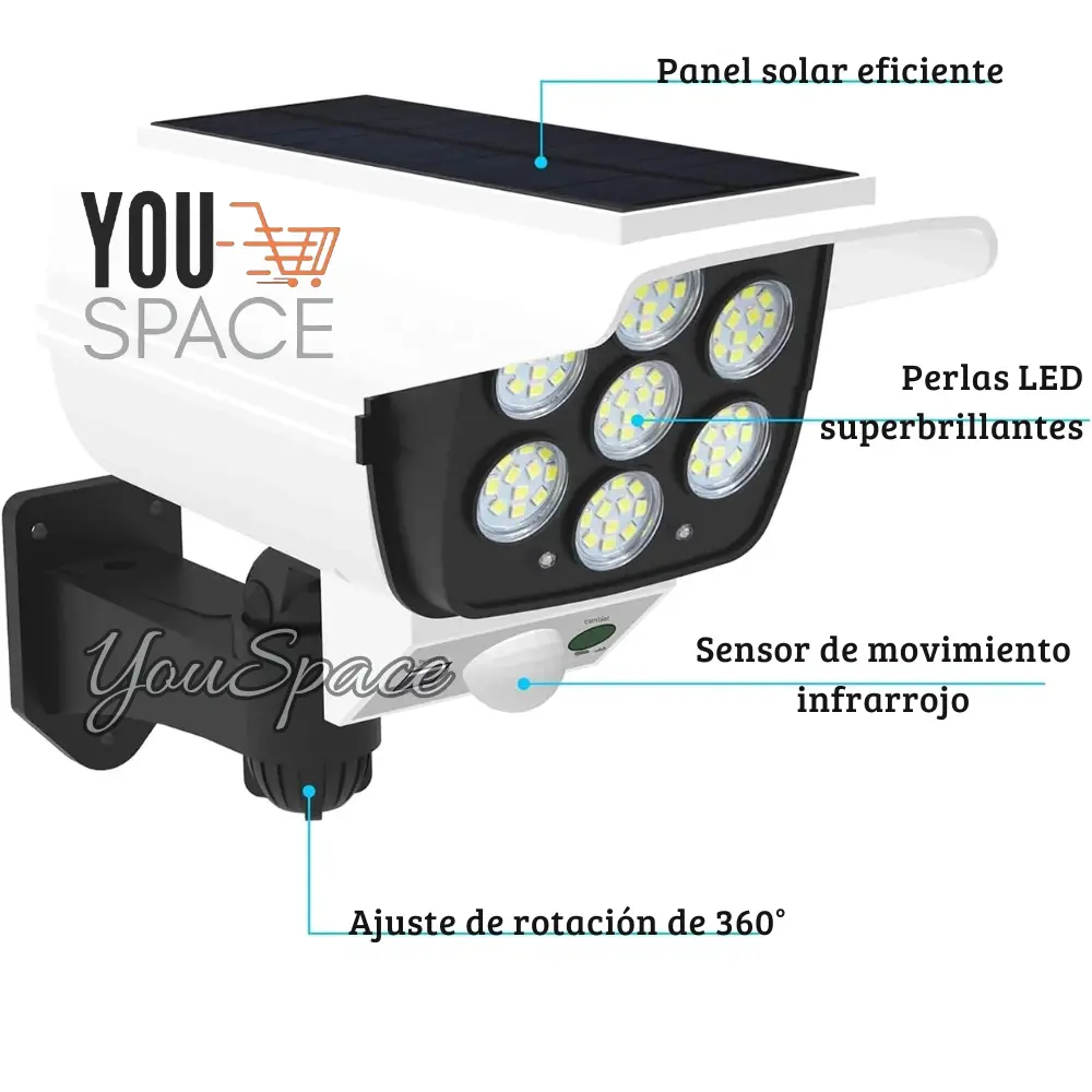 foco solar tipo camara con sensor de movimiento y control remoto foco solar tipo camara con sensor de movimiento y control remoto