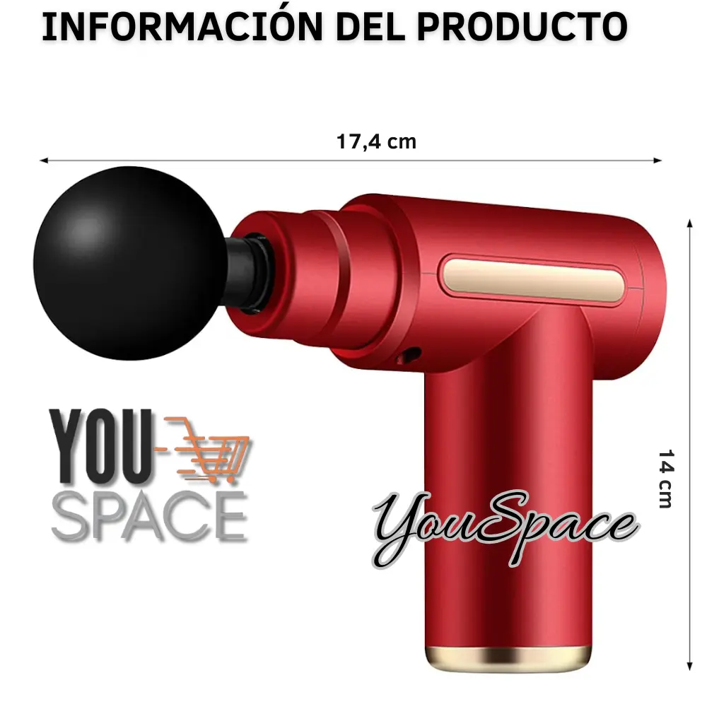 mini masajeador gun con 4 cabezales mini masajeador gun con 4 cabezales