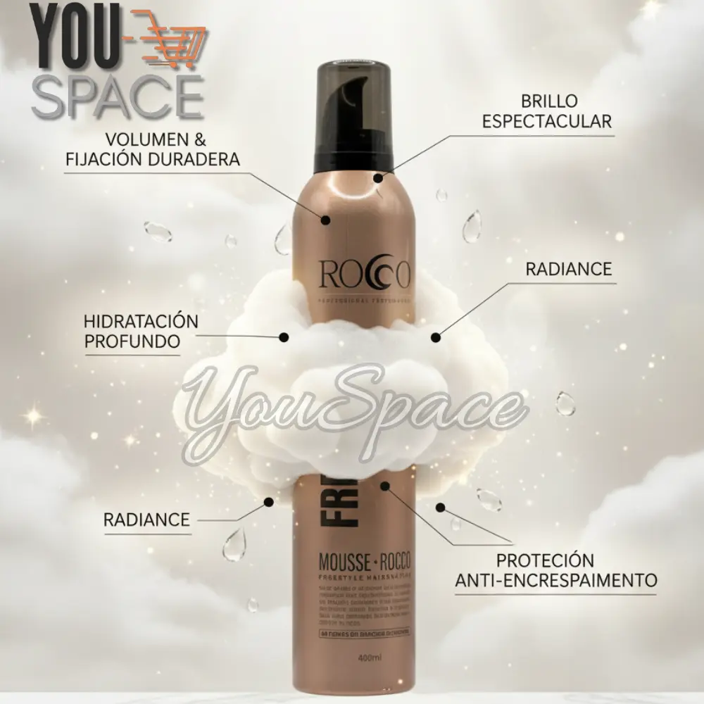 mousse pomada de espuma rocco 400ml mousse pomada de espuma rocco 400ml