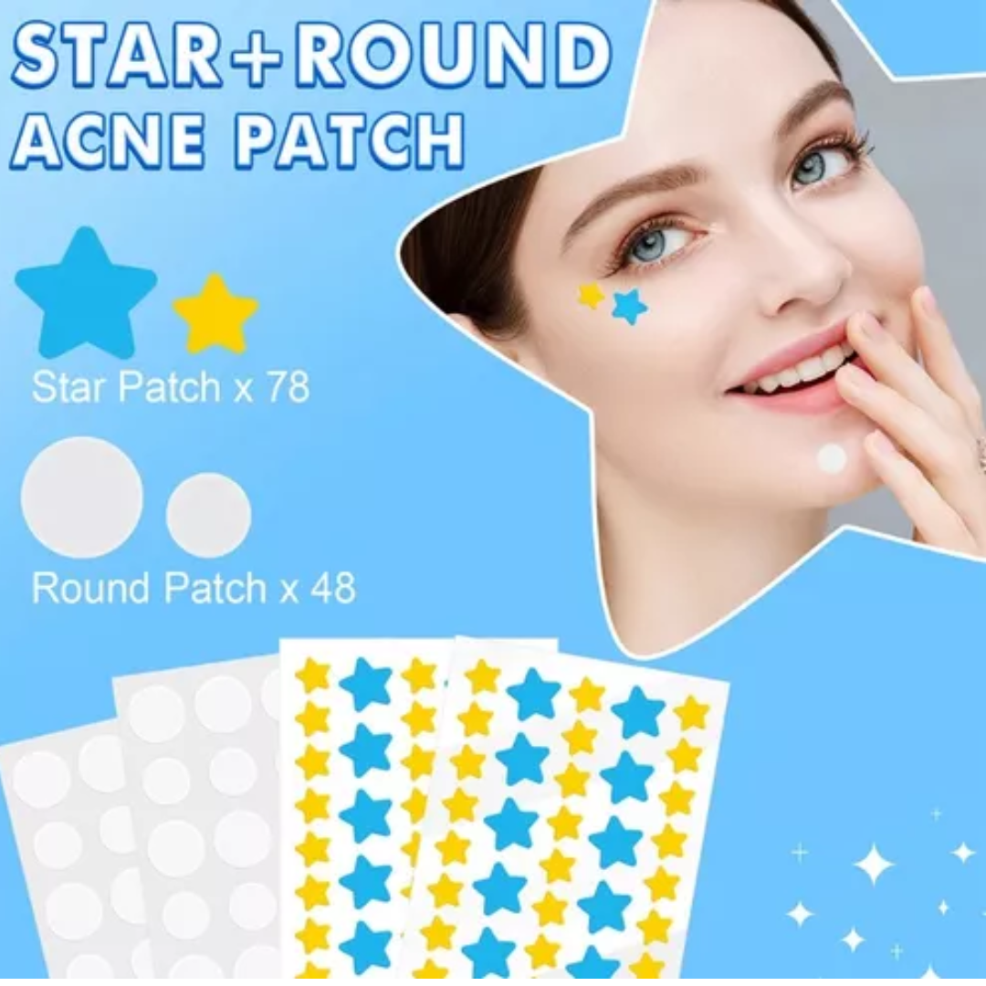 parches antiacne de estrellas y transparentes 75 unidades parches antiacne de estrellas y transparentes 75 unidades