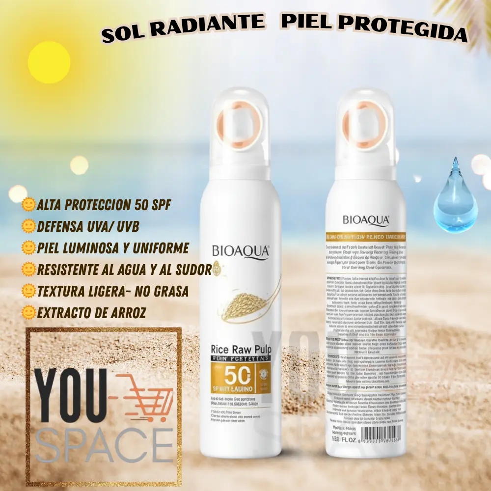protector solar en spray bioaqua de arroz spf 50+ protector solar en spray bioaqua de arroz spf 50+