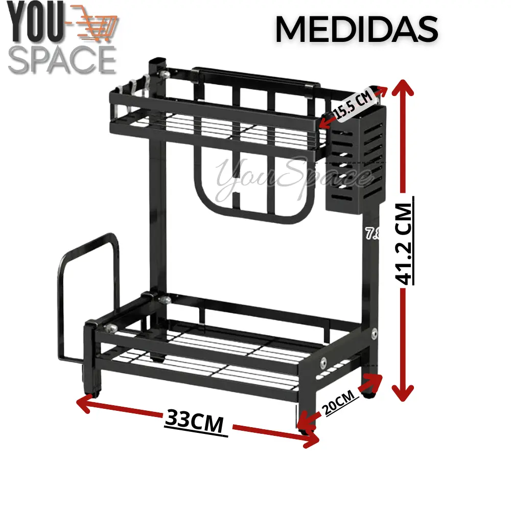 organizador multifuncional de especias 2 niveles organizador multifuncional de especias 2 niveles