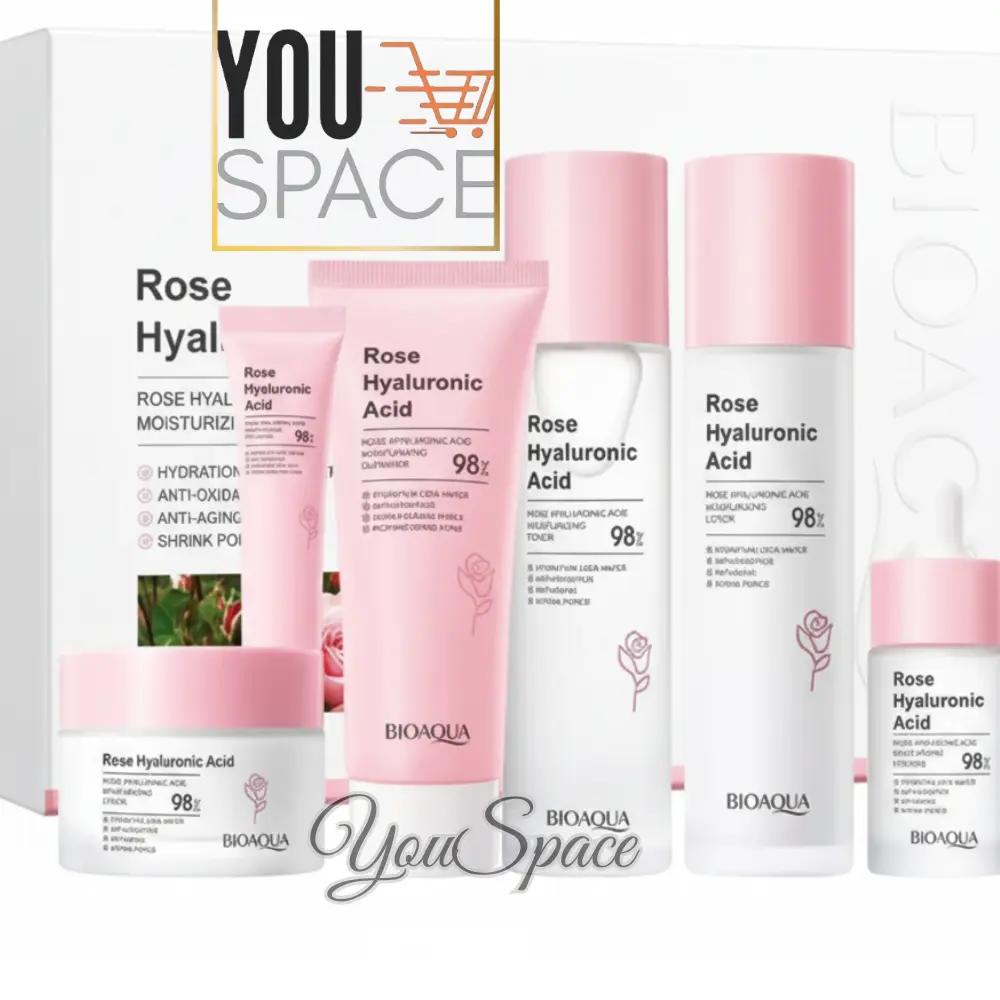 kit facial skincare rosas y acido hialuronico 6 piezas bioaqua kit facial skincare rosas y acido hialuronico 6 piezas bioaqua