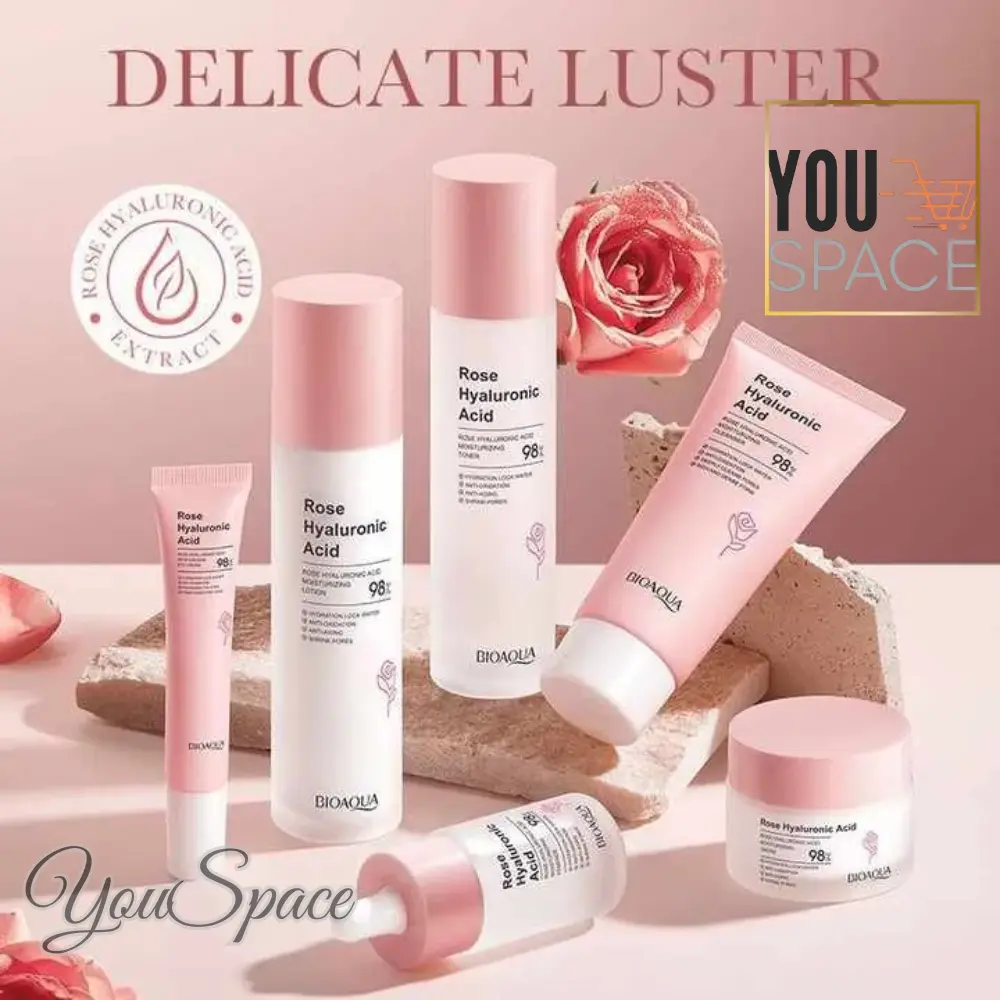 kit facial skincare rosas y acido hialuronico 6 piezas bioaqua kit facial skincare rosas y acido hialuronico 6 piezas bioaqua