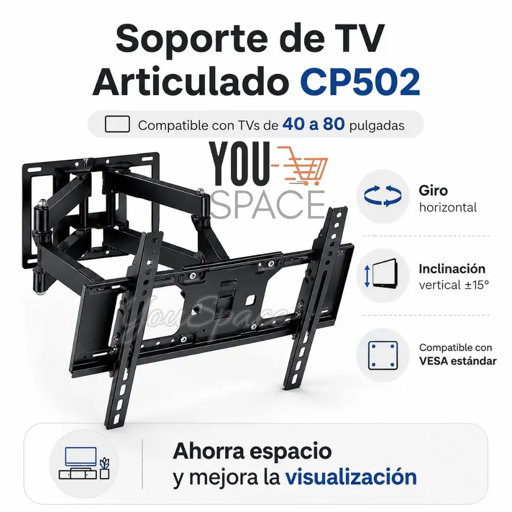 soporte articulado de pared para televisor de 40 a 80 pulgadas (cp502) soporte articulado de pared para televisor de 40 a 80 pulgadas (cp502)
