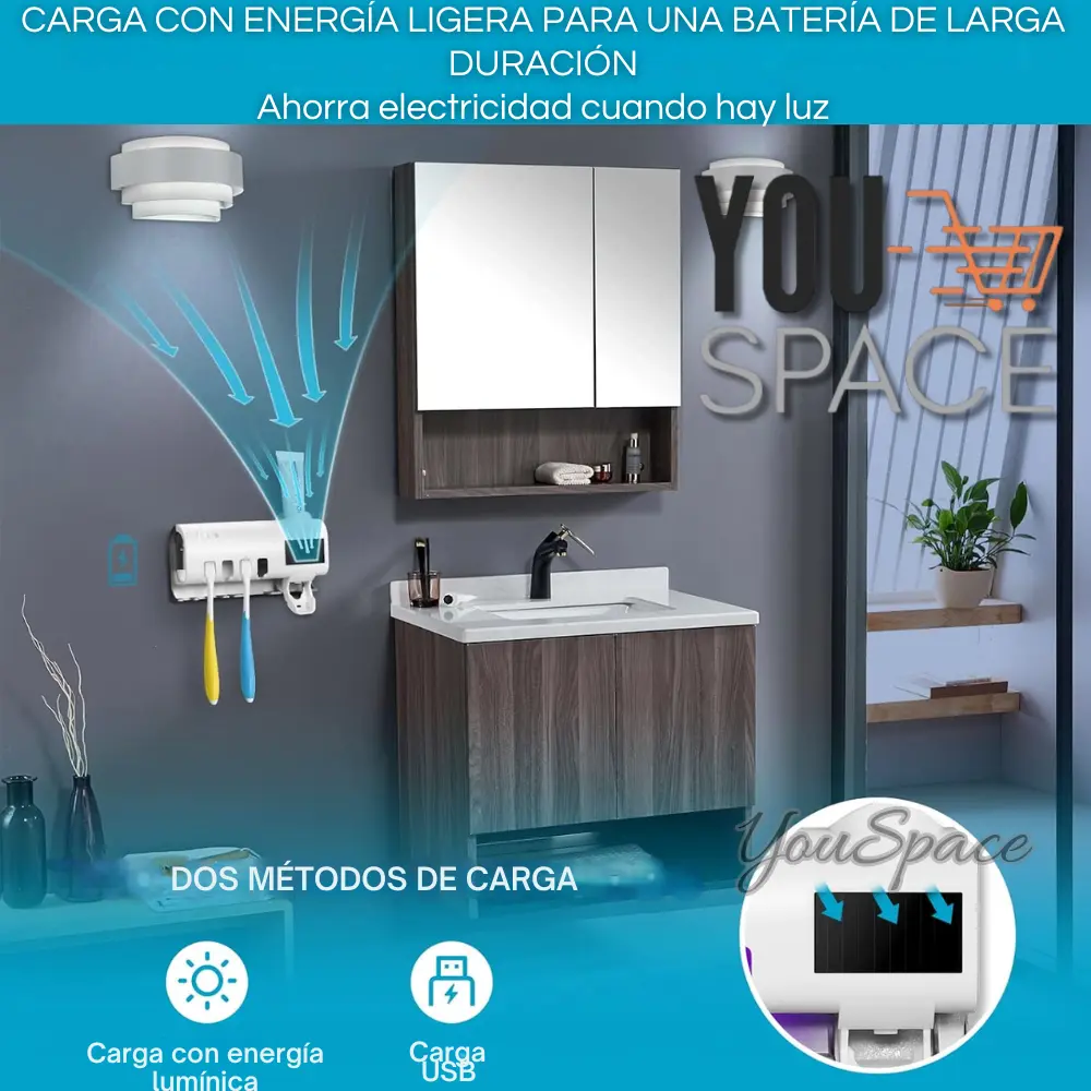 soporte para cepillos de dientes esterilizador led color blanco soporte para cepillos de dientes esterilizador led color blanco
