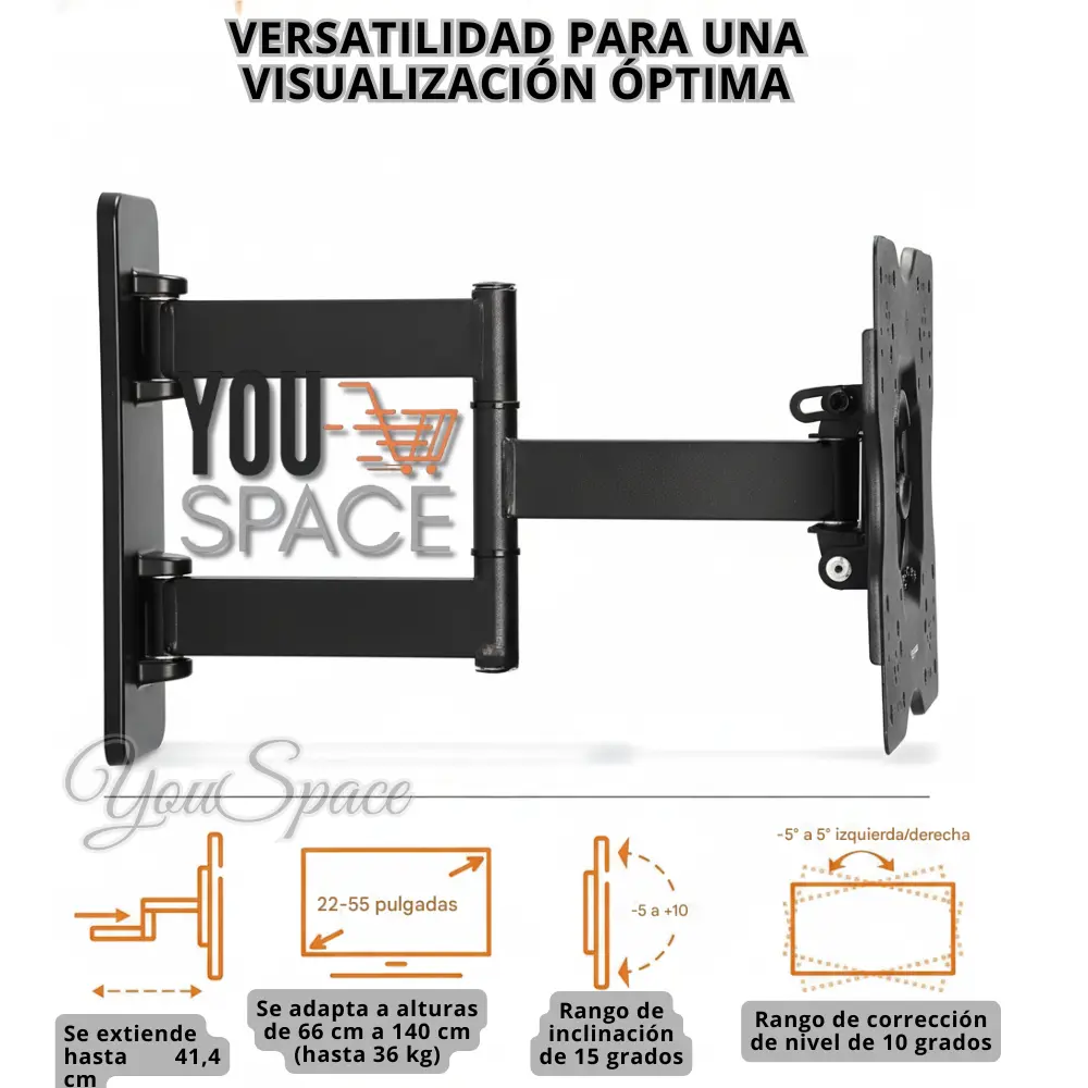 soporte para tv brazo modelo p4 tv 32'' a 65'' (pulgadas) soporte para tv brazo modelo p4 tv 32'' a 65'' (pulgadas)