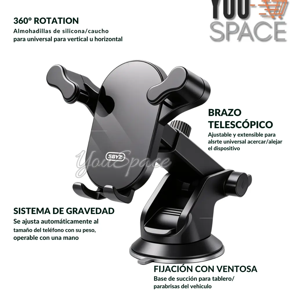soporte universal de celular para auto con brazo extensor soporte universal de celular para auto con brazo extensor