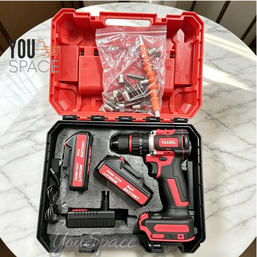 taladro inalambrico marca tasbel+2 baterias +juego de brocas y puntas (rojo) taladro inalambrico marca tasbel+2 baterias +juego de brocas y puntas (rojo)