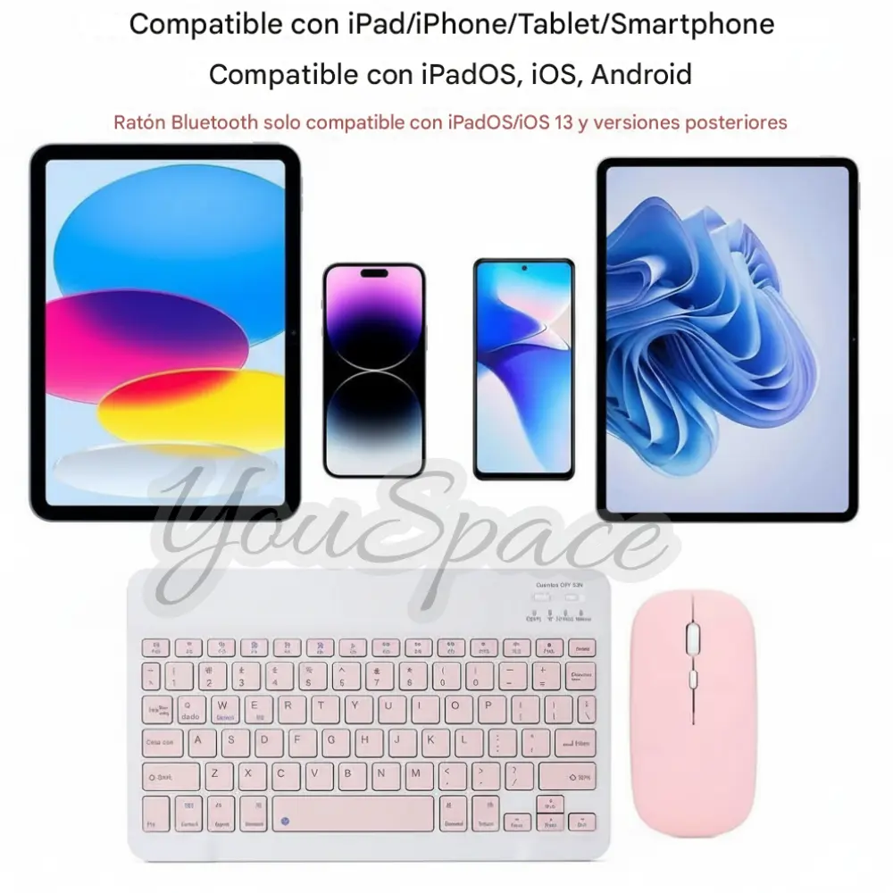 teclado inalambrico con bluetooth + mousse teclado inalambrico con bluetooth + mousse