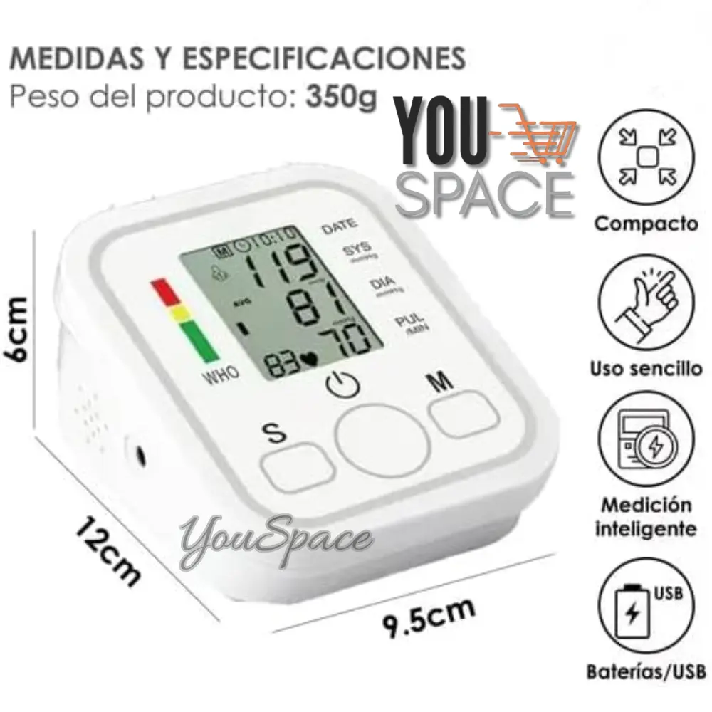 toma de presion automatico tensiometro esfigmomanometro color blanco toma de presion automatico tensiometro esfigmomanometro color blanco