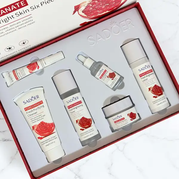 kit de cuidado facial sadoer con extracto de granada 6 pcs kit de cuidado facial sadoer con extracto de granada 6 pcs