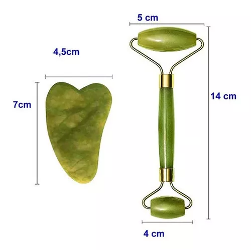masajeador facial rodillo jade + piedra jade masajeador facial rodillo jade + piedra jade
