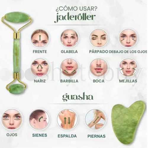masajeador facial rodillo jade + piedra jade masajeador facial rodillo jade + piedra jade